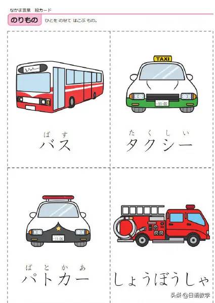 初级日语单词学习——交通工具（乘坐物）的日语说法