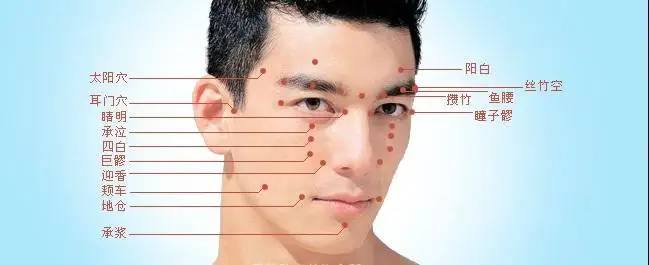 脸部穴位高清图解，常见疾病按哪里，标得一清二楚